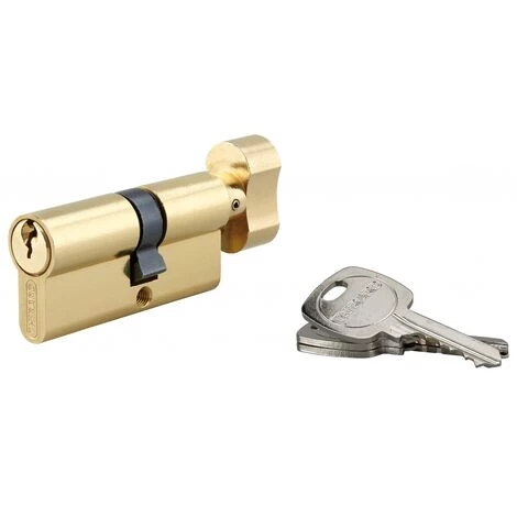 THIRARD - Cylindre De Serrure à Bouton, 30Bx40mm, Anti-arrachement, Laiton, 3 Clés