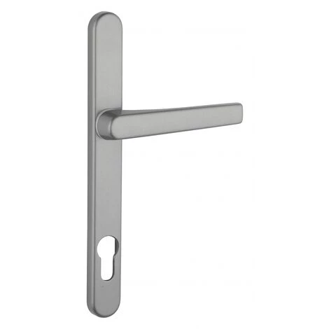 THIRARD - Ensemble De Poignées Pour Porte D'entrée Sultane Trou De Cylindre, Carré 8mm, Entr'axes 195mm, Saillie Réduite, Gris