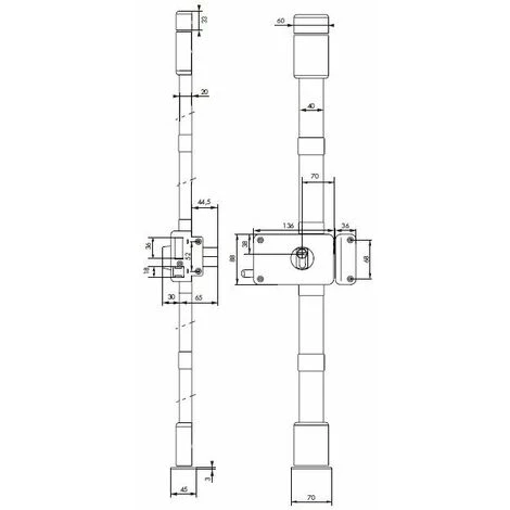 Thirard - Serrure 3 Points Blanche CP TRANSIT 2 à Fouillot 88x140mm Droite 4 Clés HORGA A2P – Image 2