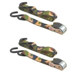 THIRARD - Lot De 2 Sangles De Serrage, 2m, à Cliquet, Crochet S, Camouflage