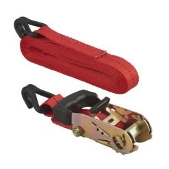 THIRARD - Sangle De Serrage, 5m, à Cliquet, Crochets JJ, Rouge