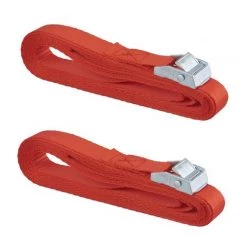 THIRARD - Lot De 2 Sangles De Serrage, 5m à Boucle Autoserrante, Rouge