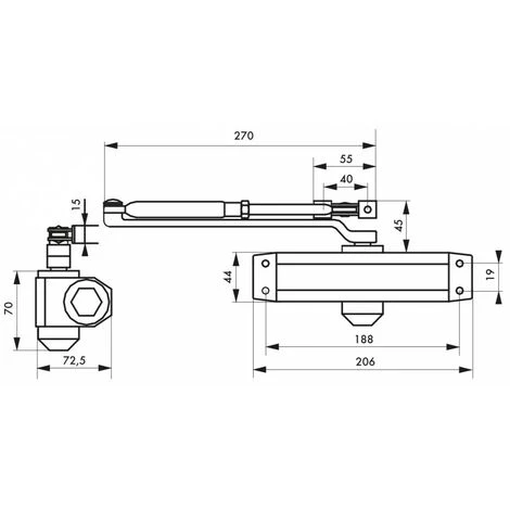 THIRARD - Ferme Porte Hydraulique Eco Noir Force 4 – Image 2