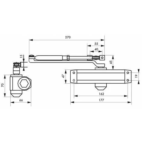 THIRARD - Ferme Porte Hydraulique Eco Noir Force 3 – Image 2
