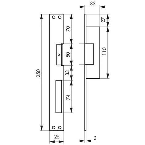 THIRARD - Gâche Pour Serrure à Mortaiser Révers. – Image 2