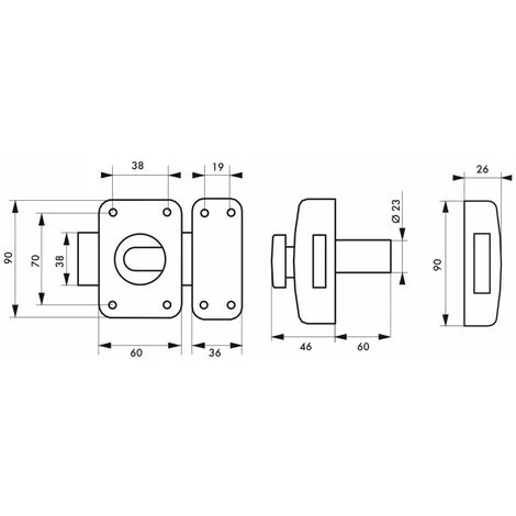 THIRARD - Verrou Pour Porte D'entrée Transit 2 à Bouton Et Cylindre 60 Mm – Image 2