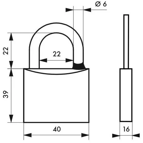 THIRARD - Cadenas à Clé MACH 3 - 40 Mm – Image 2
