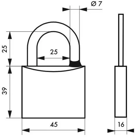 THIRARD - Cadenas à Clé MACH 3 - 45 Mm – Image 2