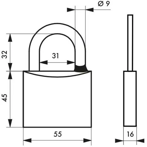 THIRARD - Cadenas à Clé MACH 3 - 55 Mm – Image 2