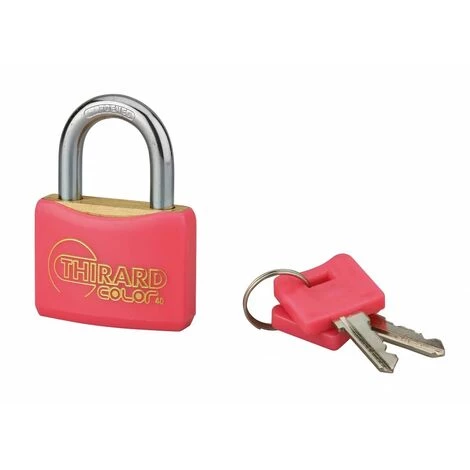 THIRARD - Cadenas à Clé COLOR Rose 40 Mm