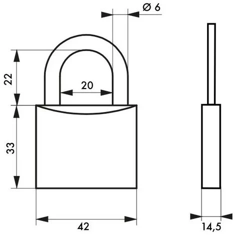 THIRARD - Cadenas à Clé COLOR Rose 40 Mm – Image 2