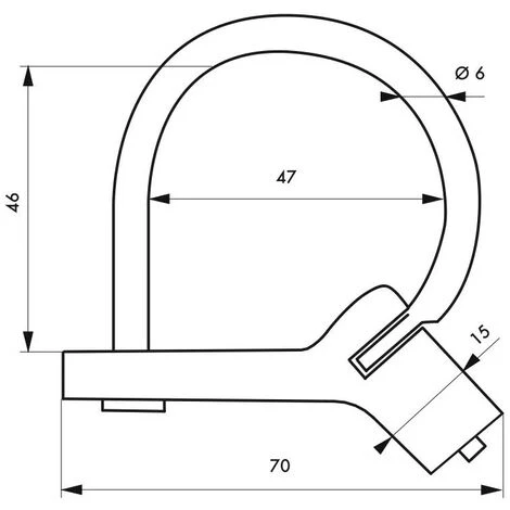 THIRARD - Cadenas D'artillerie 629 C Gm à Talon Coudé Anse Laiton Triangle 5 Mm – Image 3