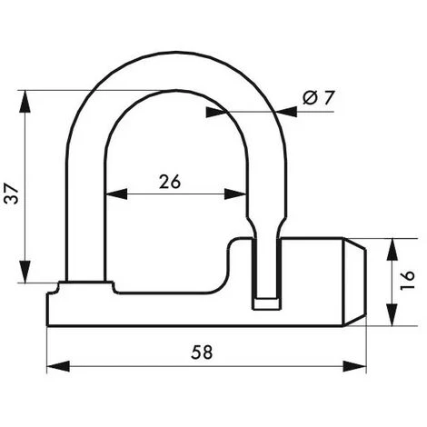 THIRARD - Cadenas D'artillerie 329 C à Talon Droit Anse Laiton Triangle 5 Mm – Image 2