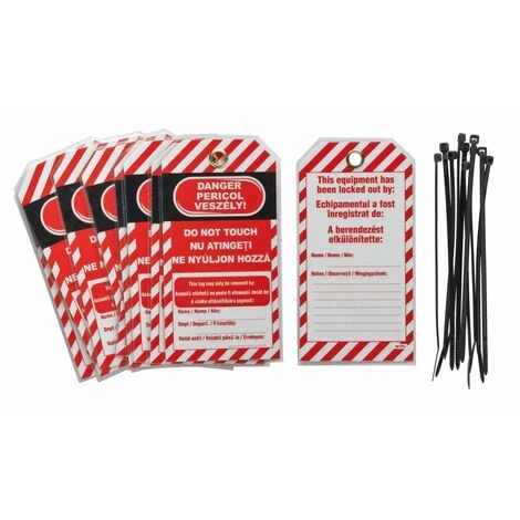 THIRARD - Lot De 10 étiquettes "danger - Ne Pas Toucher" Langue Gb/ro/hu