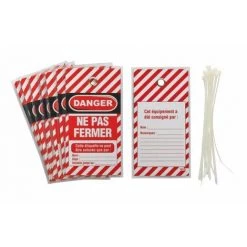 THIRARD - Lot De 10 étiquettes "danger - Ne Pas Fermer" Langue Fr/gb/es