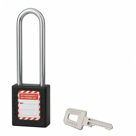 THIRARD - Cadenas De Consignation LOTO Lockout Tagout 40 Mm Anse Acier Ø 6 X 76 Mm Noir – Image 2