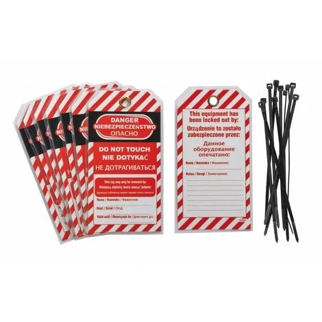 THIRARD - Lot De 10 étiquettes "danger - Ne Pas Toucher" Langue Gb/pl/ru