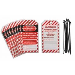 THIRARD - Lot De 10 étiquettes "danger - Défense D'enclencher" Langue Gb/pl/ru