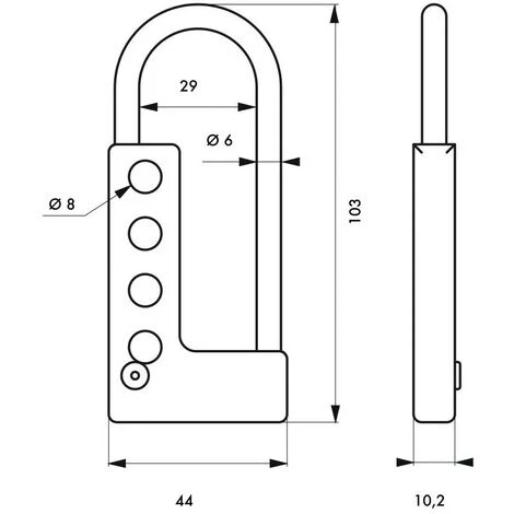 THIRARD - Moraillon En Aluminium Pour 4 Cadenas – Image 2