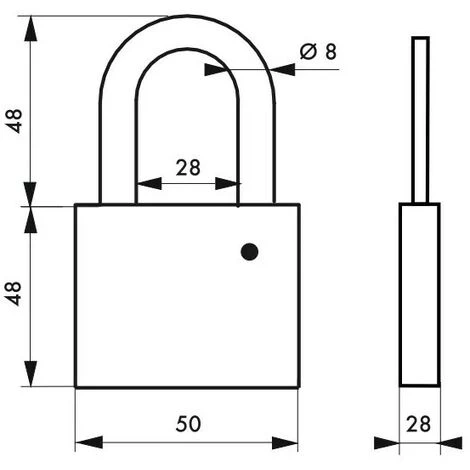 THIRARD - Cadenas à Clé CP 50mm - Sans Cylindre – Image 3