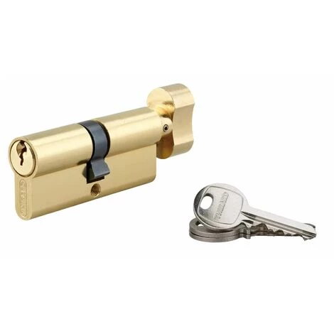 THIRARD - Cylindre à Bouton 40 X 40 Mm Laitonné 3 Clés