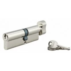 THIRARD - Cylindre à Bouton 40 X 50 Mm Nickelé 3 Clés