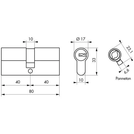 THIRARD - Cylindre 40 X 40 Mm Nickelé – Image 2