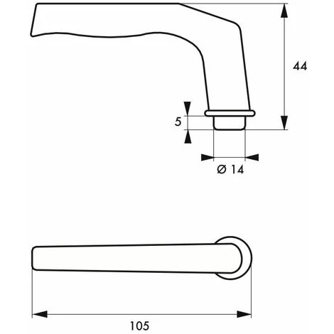 THIRARD - Paire De Béquilles Alsace Pour Porte, Carré 8mm, 2 Portées, Argent – Image 2