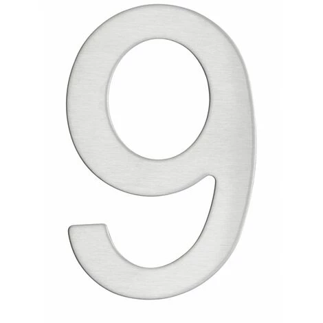 THIRARD - Chiffre 9 Adhésif, Inox, H.76mm