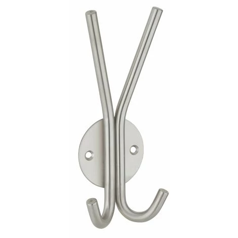 THIRARD - Patère Double Crochets, Inox, H.155mm, Satin
