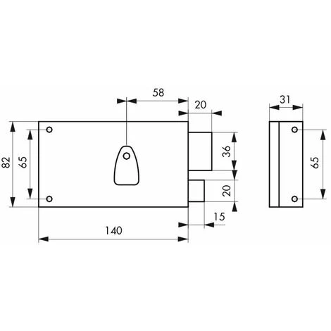 THIRARD - Serrure Horizontale En Applique 4 Gorges Pour Porte D'entrée, Droite, Axe 70mm, 140x82mm, Noir, 2 Clés – Image 2