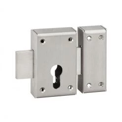 THIRARD - Boitier De Verrou Double Entrée Inox Pour Porte D'entrée à Cylindre, Inox