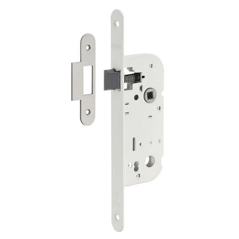 THIRARD - Serrure Encastrable Pour Porte Intérieure, Axe 40mm, Bouts Ronds, Blanc
