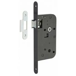 THIRARD - Serrure Encastrable Pour Porte Intérieure, Axe 50mm, Bouts Ronds, Noir