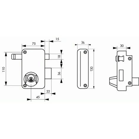 THIRARD Serrure En Applique à Cylindre Rond Verticale à Tirage Gauche – Image 2