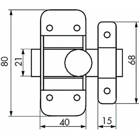 THIRARD Targette Acier Zingué à Pêne Plat En Largeur 40 Mm – Image 5