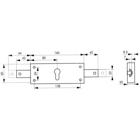 THIRARD Serrure 2 Points à Cylindre Européen Pour Rideau Métallique – Image 2