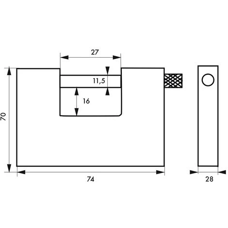 THIRARD - Cadenas à Clé Blindé, Chantier, 74mm, Anse Acier Cémenté, 5 Clés RéversiblesSerrurerie De Picardie – Image 2