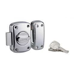 THIRARD - Verrou à Bouton Corvette Pour Porte D'entrée, Cylindre 45mm, Acier, 3 Clés, Chromé