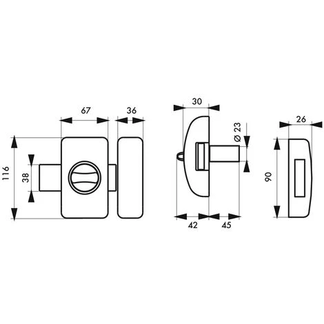 THIRARD - Verrou à Bouton Universel Pour Porte D'entrée, Cylindre 45mm, Acier, 4 Clés, Epoxy Argent – Image 2