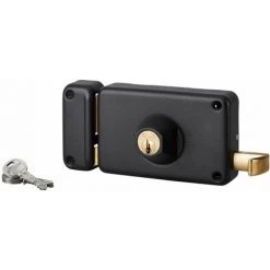 Serrure Applique Horizontale à Cylindre, à Tirage, 140x88 Mm, Gauche THIRARD