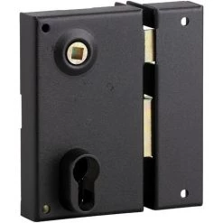 Serrure Verticale Pour Cylindre à Fouillot Thirard - Noir - Droite - Section 7 Mm