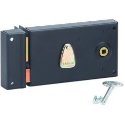 Serrure Horizontale Pêne Dormant 1/2 T Thirard - Noir - Gauche - L X H - 82 X 140 Mm