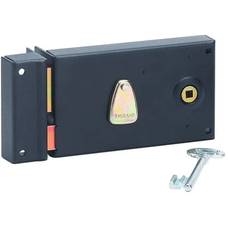 Serrure Horizontale Pêne Dormant 1/2 T Thirard - Noir - Gauche - L X H - 82 X 140 Mm
