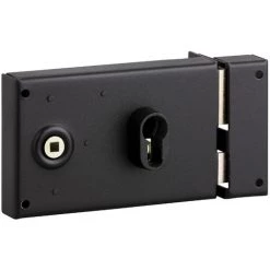 Serrure Horizontale Pour Cylindre à Fouillot Thirard - Noir - Droite - Section 6 Mm