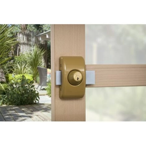 THIRARD - Verrou Double Entrée Universel Pour Porte D'entrée, Cylindre 45mm, Acier, 3 Clés, Epoxy Bronze – Image 2
