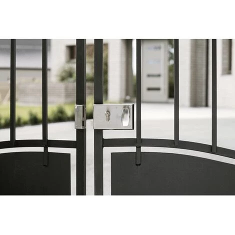 THIRARD - Boitier De Serrure Horizontale En Applique Double Entrée à Fouillot Pour Portail, Gauche, Axe 52mm, 140x88mm, Inox – Image 2