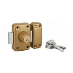 Verrou Trafic 6 Double Cylindre 45 Mm, Epoxy Or, 4 Clés THIRARD