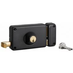 Serrure Applique Horizontale à Cylindre, à Tirage, 140x88 Mm, Droite THIRARD