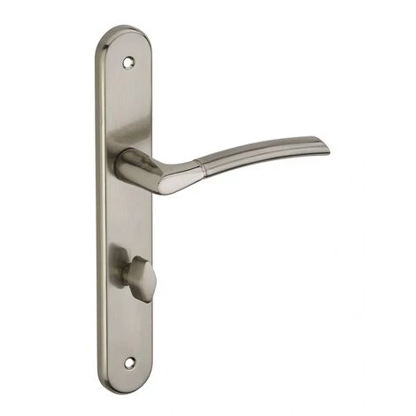 THIRARD - Ensemble De Poignées Pour Salle De Bain Et Toilette Eris à Condamnation, Carré 7mm, Entr'axes 195mm, Nickelé Brossé